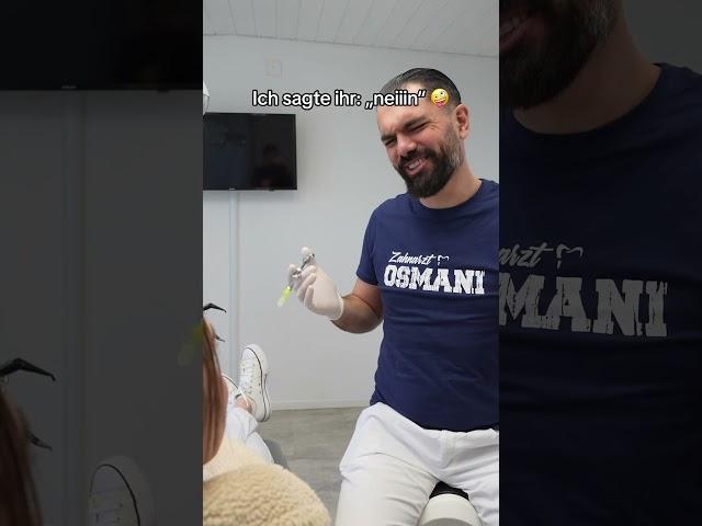 Spritze beim Zahnarzt #zahnarztosmani #zahnarzt #zfa  #spass #humor #deutsch  #dentist #shqip