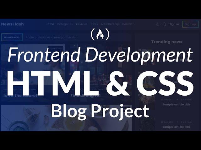 Frontend Development Course - Create a Blog with HTML & CSS