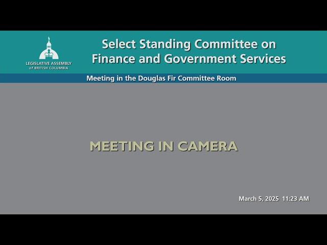 BC Legislature Live Stream - Douglas Fir Room