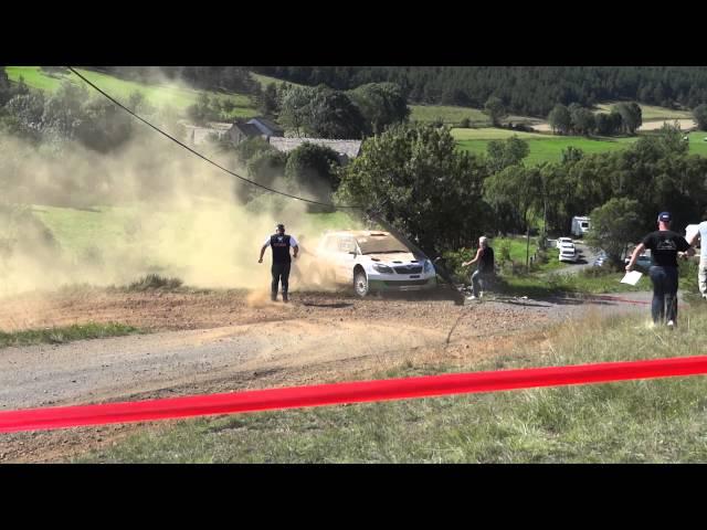 Rallye Terre de Lozère 2014 - Crash Matthieu Margaillan Skoda Fabia S2000