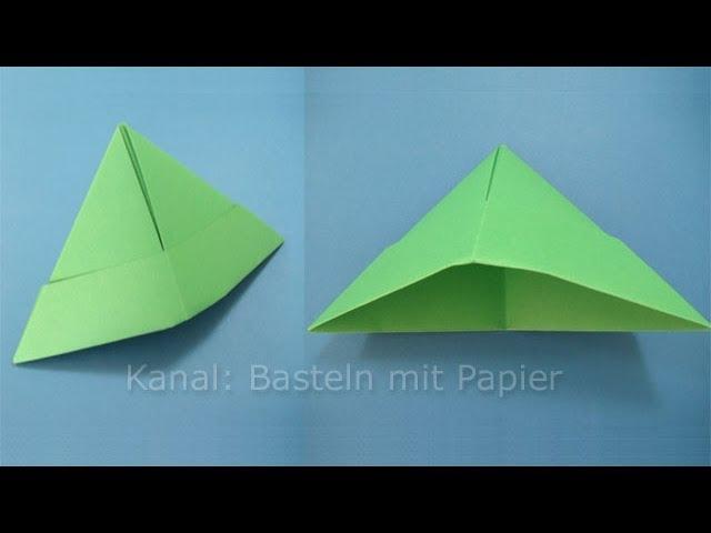 Papierhut falten - Hut basteln mit Papier - Origami Basteln mit Kindern