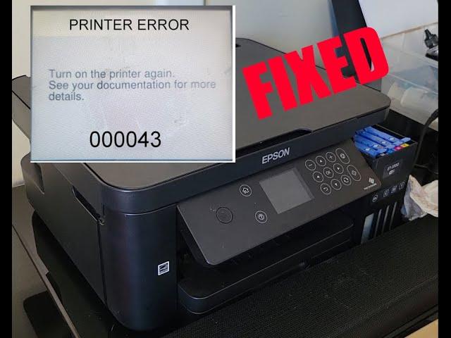 Fix Error Code 000043 on Epson ECOTANK Printers - Simple 5 Minute Fix