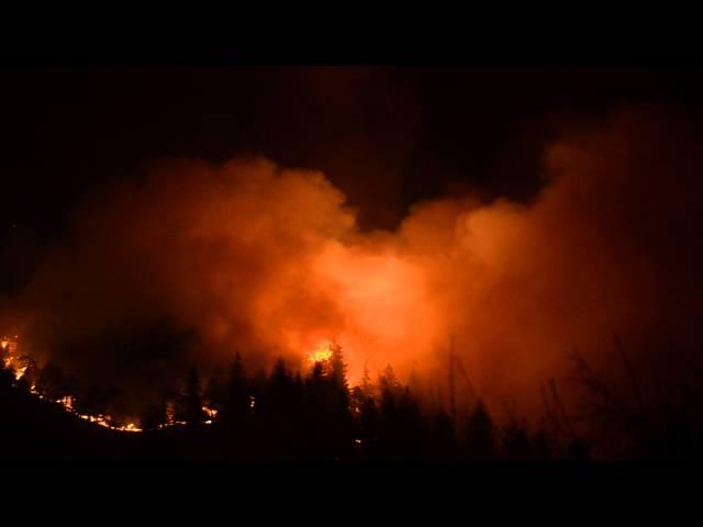 Waldbrand Absam, Nachtaufnahmen