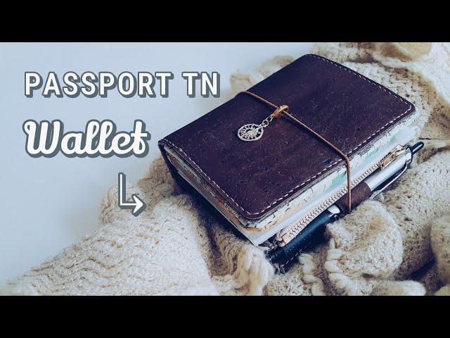 Traveler's Notebook Wallet Setup | DaCasca Cork TN Passport Size