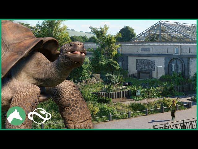 Building an Outdoor & Indoor GALAPAGOS GIANT TORTOISE Habitat in the Elm Hill City Zoo! | Planet Zoo