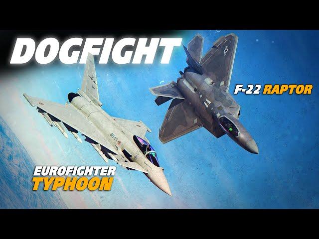 F-22 Raptor Vs Eurofighter Typhoon Dogfight | Thrust Vectoring | Digital Combat Simulator | DCS |