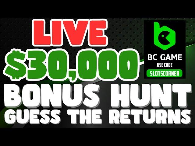 NOW OPENING 52 HIGH STAKE BONUSES - LIVE $30,000 BONUS HUNT OPENING - !guess Online Slots Stream