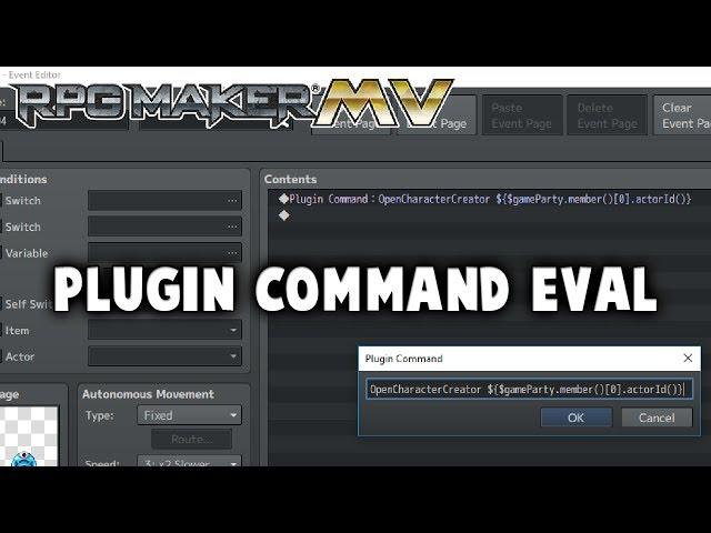 Plugin Command Eval Plugin - RPG Maker MV