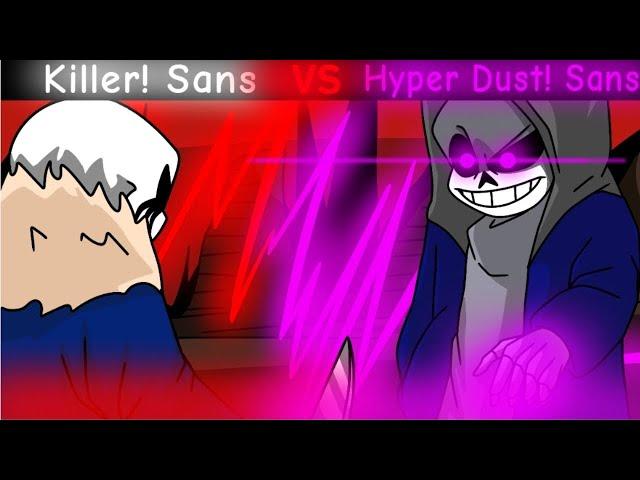 (Canon) Killer! Sans VS Hyper Dust! Sans (OCs) [Battle Animation]