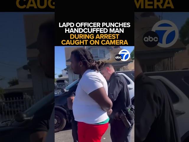 LAPD officer punches handcuffed man during arrest in Watts