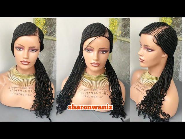 Closure  Backconrow braided  wig. Closure With Babyhair Beginner friendly wig ft Sharonwanizwigs