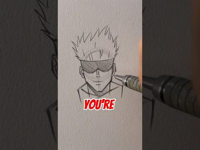 how to draw Gojo from Jujutsu kaisen