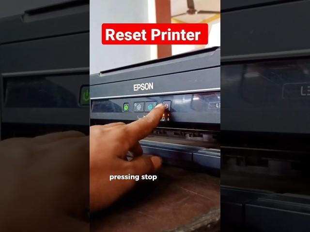 How to Fix Epson L380 Printer Red light Blinking | Reset #shorts #shortsfeed