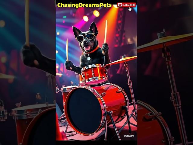A Dog's Dream Comes True: Incredible Drum Performance! | Chasing Dreams Pets