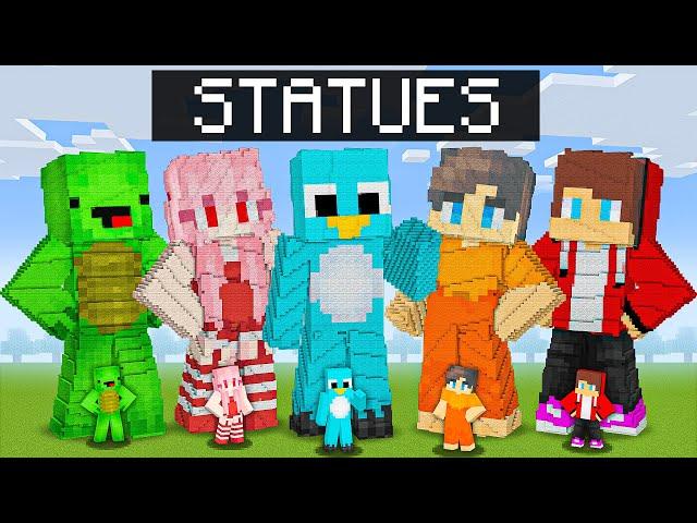 NOOB vs PRO: CRAZY FAN GIRL FRIEND STATUE House Battle Minecraft