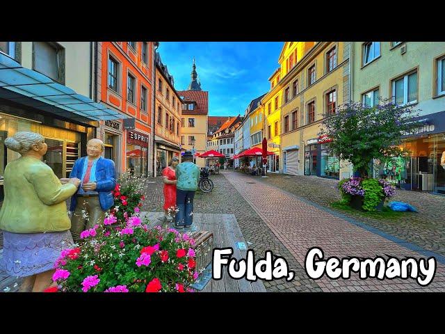 Fulda, Germany walking tour 4K 60fps - A beautiful German city