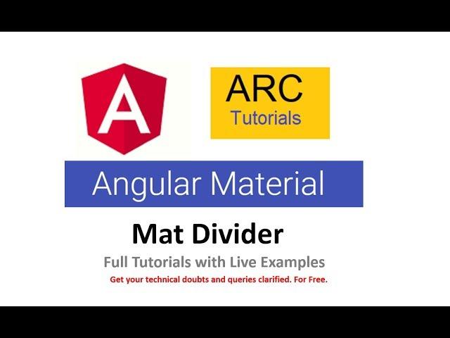 Angular Material Tutorial - Angular Mat Divider Tutorial | Angular Tutorials For Beginners