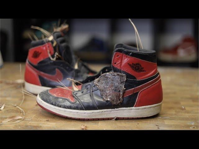 Restoring A $3500 Vintage Pair of 1995 Air Jordan Bred 1's!