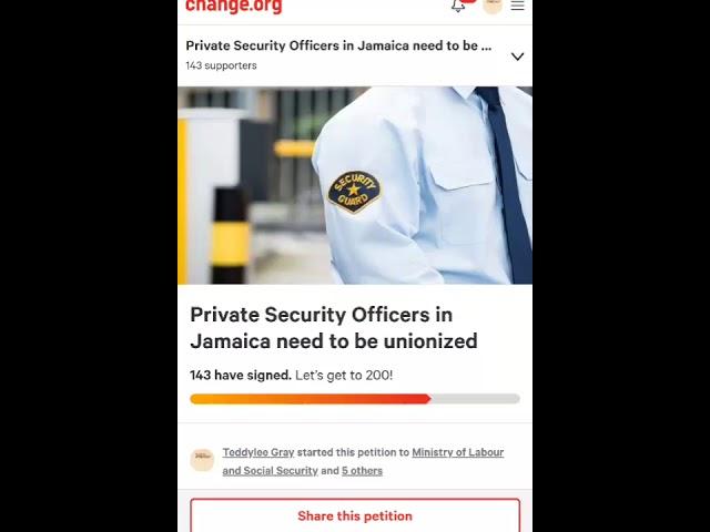 Private Security Officers in Jamaica need to be unionized