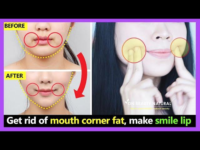 3 minutes!! Get rid of mouth corner fat, make smile lip and lose face fat. Fix droopy mouth corners.