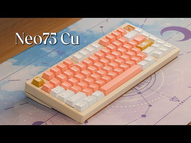 Neo75 CU | cream + copper | lots of typing sound tests ! •ᴗ•