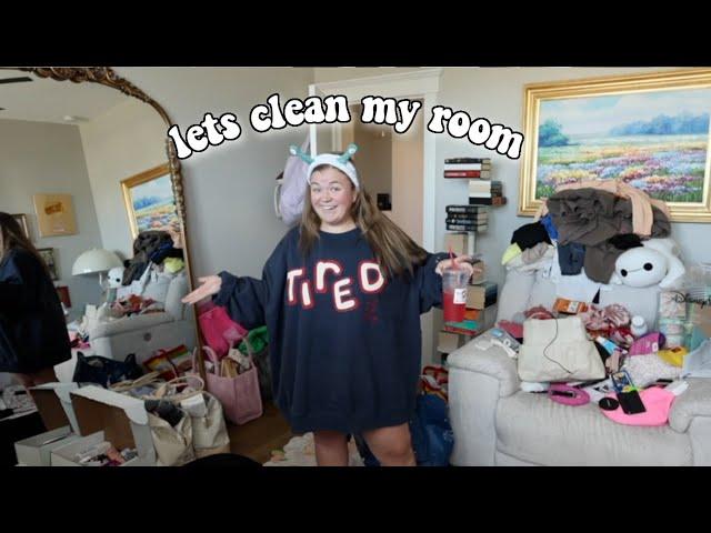 CLEANING MY EXTREMELY MESSY ROOM *interrupted by a hurricane*