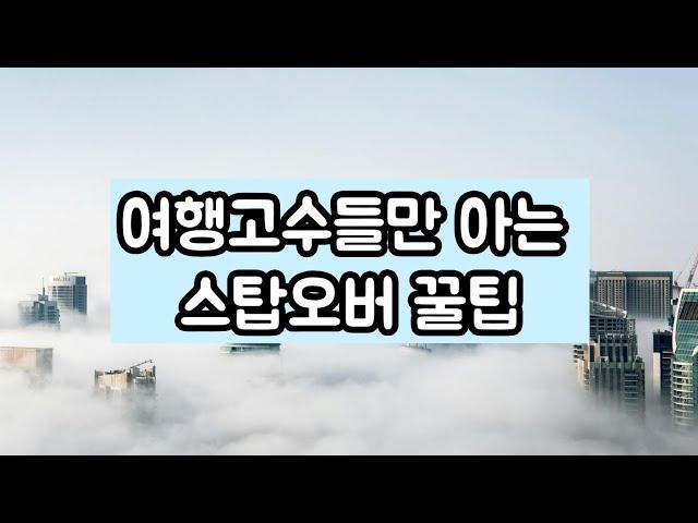 여행 고수들만 아는 레이오버 스탑오버 꿀팁 ️