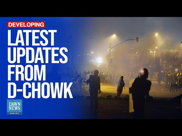 Scenes from D-Chowk: PTI Protesters Retreat as Lights Go Off | Islamabad | Dawn News English