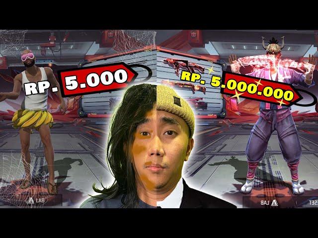 REVIEW AKUN FREE FIRE Rp 5.000 VS Rp 5.000.000