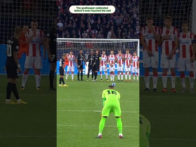 The goalkeeper celebrated before it even touched the net! #shorts #football #soccer #sports