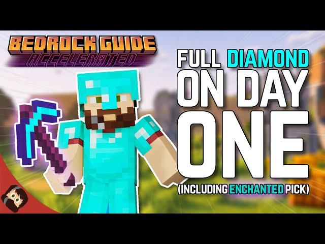 Get Diamonds FAST Day 1 (And FORTUNE 3!) | Bedrock Guide Accelerated Episode 1