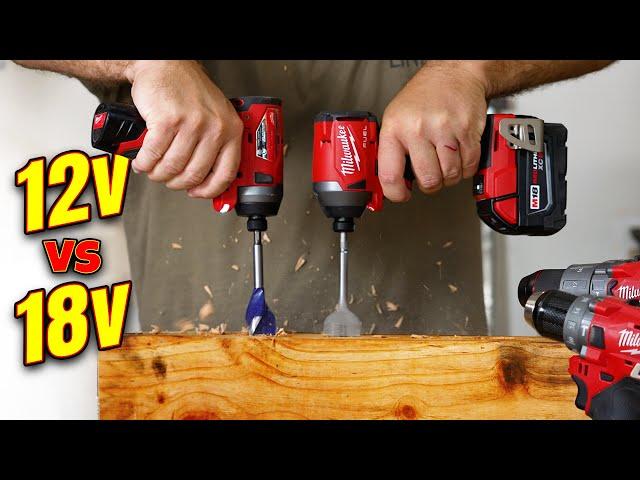 12V Milwaukee More Powerful Than 18V? Head 2 Head Torture Test!