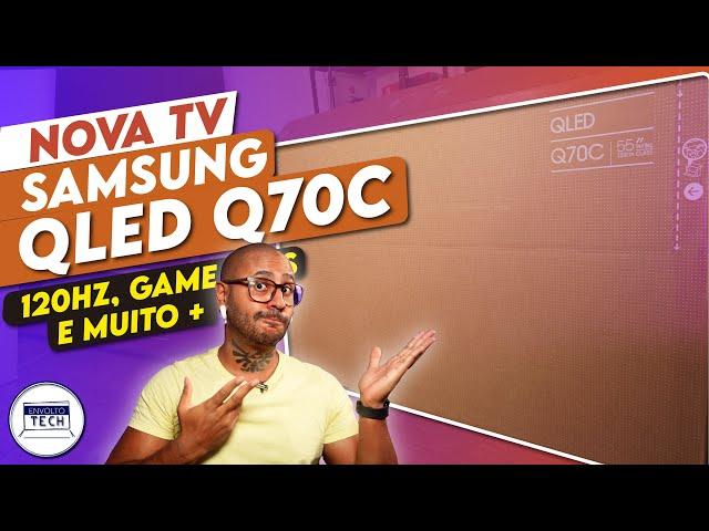 Nova TV Samsung QLED Q70C - 120hz PANTONE QLED e +! Unboxing e Primeiras impressões!