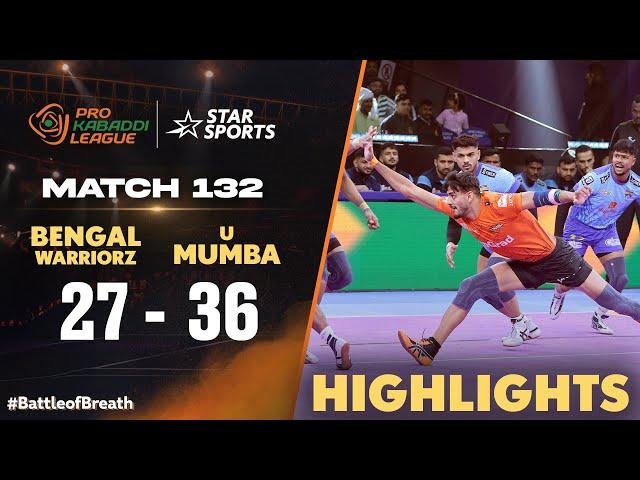 HIGHLIGHTS: U Mumba qualified for the playoffs by defeating Bengal Warriorz! | #ProKabaddiOnStar