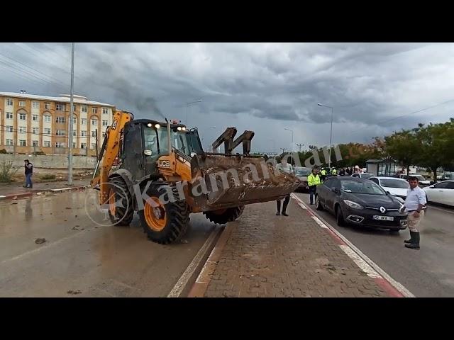 Karaman'ı sel vurdu! Yollar sular altında kaldı!