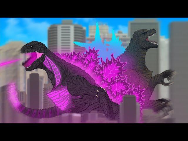 GODZILLA MINUS ONE vs SHIN GODZILLA (Evoled) | Epic Monster Battle : ANIMATION | Part 2