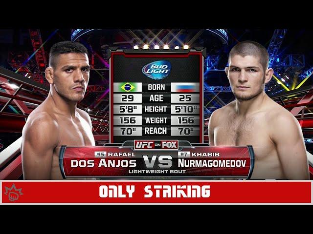 Khabib Nurmagomedov vs Rafael Dos Anjos but it's only striking... | MMA GOATS