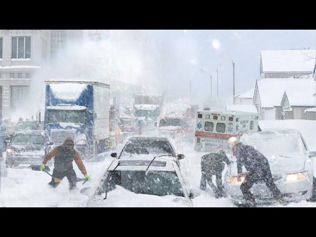 Chaos in Japan Today! Heavy Snow Storm Buries Homes and Cars in Hokkaido