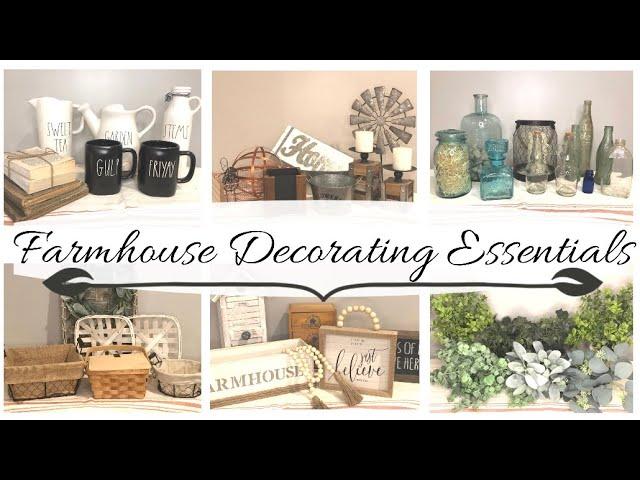 HOW TO DECORATE FARMHOUSE STYLE | MY TOP 5 FARMHOUSE DECORATING ESSENTIALS | FARMHOUSE DECOR IDEAS