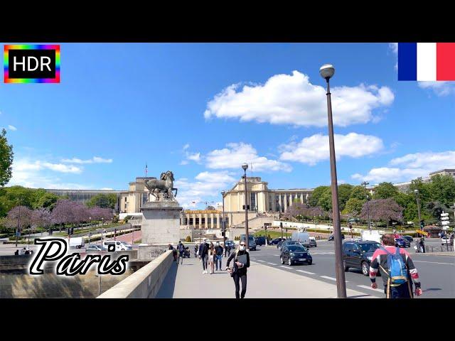 【HDR 4K】Paris Spring Walk - Eiffel Tower Area (May 2021)