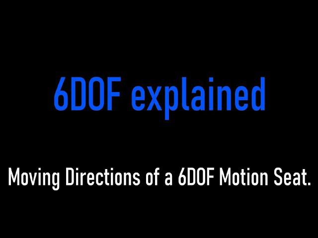 6DOF explained | Move Directions of a 6DOF Motion Seat.