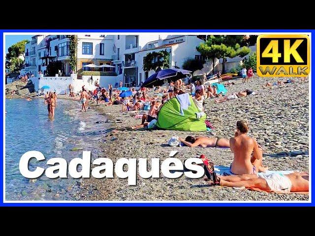 【4K】WALK SPAIN Beach TRAVEL vlog 4K VIDEO Costa Brava BIKINI