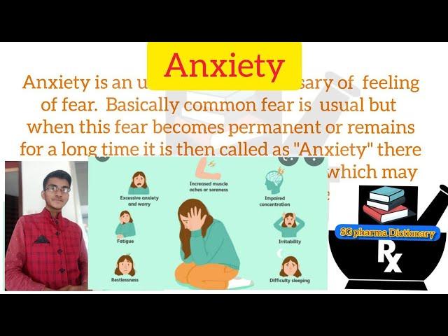 Anxiety ll Definition in Hindi ll Anxiety Pharmacology ll @SG Pharma Dictionary1M