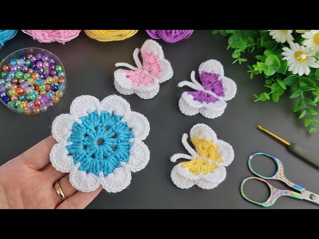 Make MONEY with This SUPER EASY Crochet Mini Butterfly Keychain!  Sell and give as a gift.