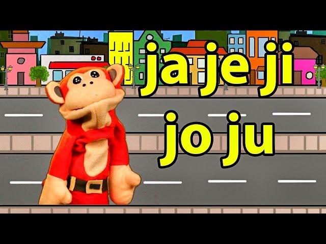 Sílabas ja je ji jo ju - El Mono Sílabo - Videos Infantiles - Educación para Niños #