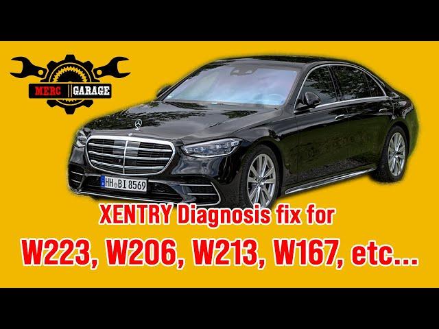 XENTRY Diagnosis fix for W223, W206, W213, W167, etc...