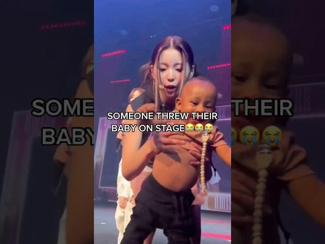 Someone threw their baby on stage!!! #nmixx #kpop #kyujin #shorts #viral #viralvideo #jyp #fyp
