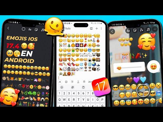 COMO TENER LOS EMOJIS de iPHONE IOS 17.4 en ANDROID 2024  ACTUALIZADO con NUEVOS EMOJIS