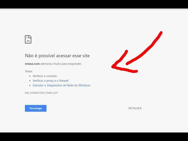 Não é Possível Acessar Esse Site - MTA