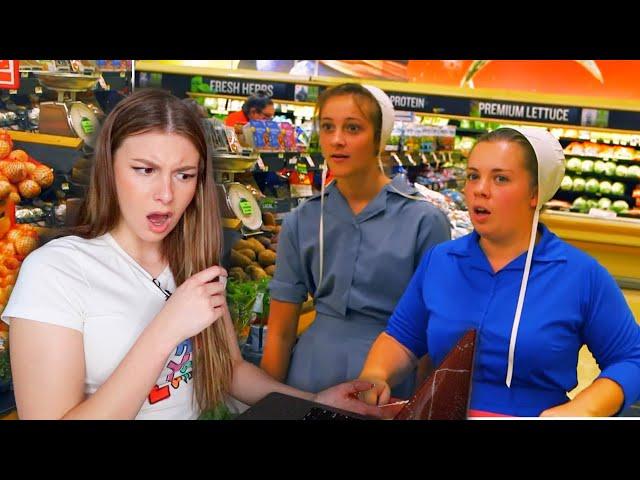 AMISH GIRLS VISIT GROCERY STORE FOR THE FIRST TIME - Georgia Reacts